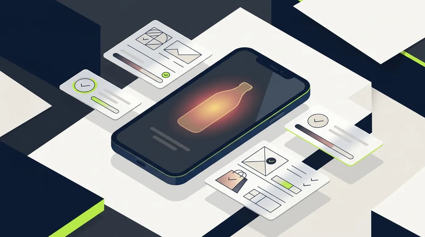AdVizion product visual with uploaded ad, heatmap, Decision Report, generated variant, and project memory